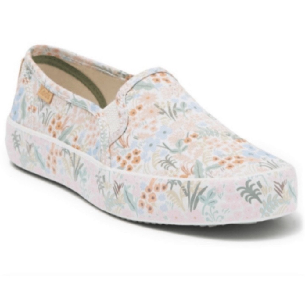Keds X Rifle Paper Co Floral Sneakers Slip On Sz 10 Double Decker Meadow Shoes